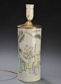 Kinesisk bordlampe af porcelæn