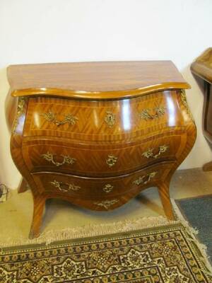 ROKOKOBYRÅ M INTARSIA, H 82, B 93, D 52 CM