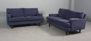 Dansk Møbelprocucent Par topers. sofaer i blå kanvas 2