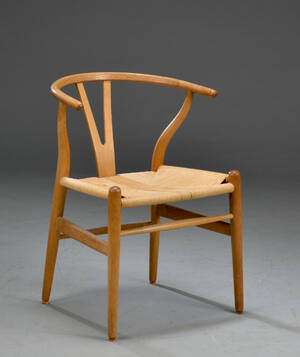 Hans J. Wegner. Y-stol af egetræ model. CH-24