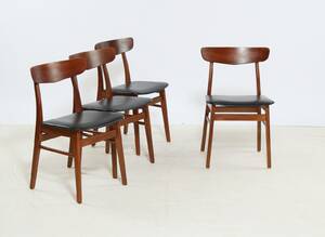Findalhls møbelfabrik. Fire spisestole i teak 4 