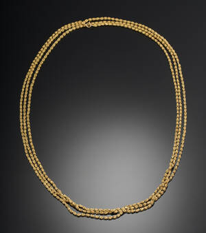 Lang halskæde af 18 kt guld ca. 222,5  cm
