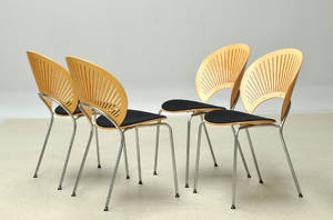 Nanna Ditzel 1923 - 2005. Sæt på fire Trinidad stole, model 3298 4