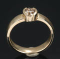 Solitairering af 14 kt guld, ca. 0.45 ct