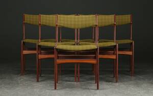 Seks spisestole, palisander, 1960erne 6