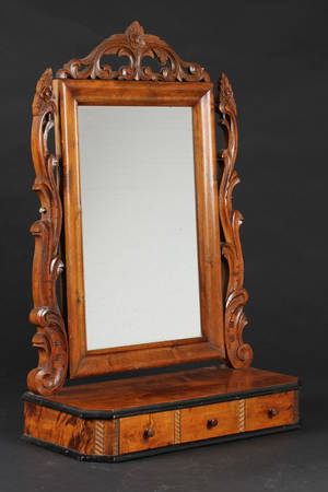 Vippespejl af nøddetræ