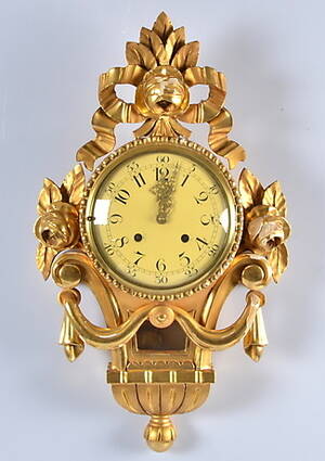 VÄGGPENDYL, förgylld, rokokostil, 1900-tal.