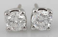 Earrings in 14k with brilliant cut diamonds 0.40 ct