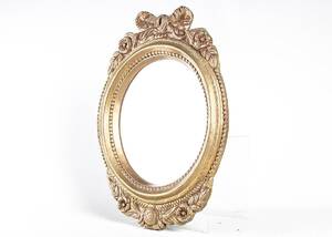 SPEGEL, guldfärgad, 1900 - tal