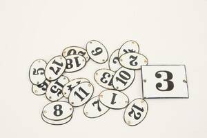 Emaljerade siffror 20st