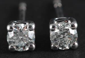 Earrings in 14k  with brilliant cut diamonds 0.45 ct