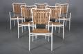 Daneline Havestole.seks armstole i teak 6