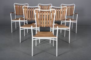 Daneline Havestole.seks armstole i teak 6