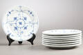 Royal CopenhagenKgl. P. Musselmalet, riflet, jernporcelænhotelservice -otte sildetallerkener. 8