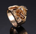 Björn Weckström. Finsk ring i organisk design udført i 14 kt. guld