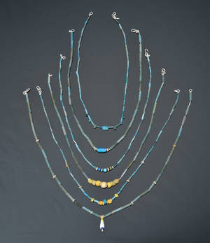 Seks mummierperlekæder Egypten ca 1000 f.Kr 6