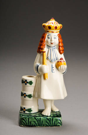 Aluminia. Børnehjælpsfigur af fajance