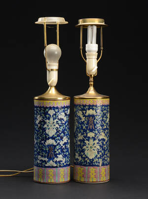Et par kinesiske bordlamper, 1900-tallet 2