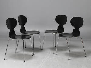 Arne Jacobsen, Fritz Hansen, stolar 3101 Myran, 4 st