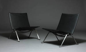 Poul Kjærholm. Par PK-22 hvilestole, udstillingsmodel 2