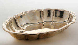 Heimbürger. Oval bordskål af sølv