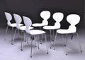 Arne Jacobsen 1902 - 1971. Sæt på seks stole, Myren, model 3101 6