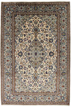 Kashan, håndknyttet tæppe, 296x198 cm.