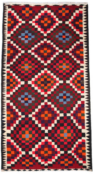 Persisk Kermanshah nomade-kelim, 323x168 cm.