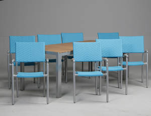 Havemøbelsæt bestående af otte armstole samt langbord artwood 9