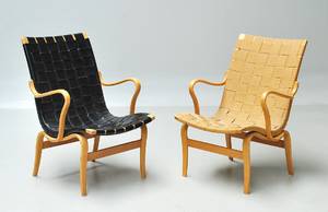 Bruno Mathsson 1907-1988. To Eva hvilestole. 2  Denne auktion er annulleret - se nu vare 1908363