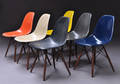 Charles Eames 1907 - 1978. Sæt på seks skalstole, multicolor, model DSW 6