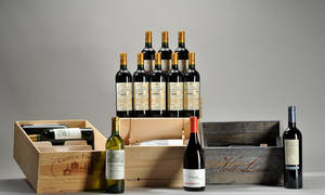 Samling af vin fra Frankrig og Spanien 25.