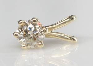 Klassisk brillantvedhæng, ca. 0.50 ct.