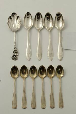 Parti bestick, Silver