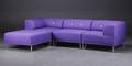 Nomad DOT modulsofa, mørkelilla med forkromede metalben