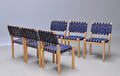 Alvar Aalto 1898-1976. Sæt på seks stole af birk, model 611 6