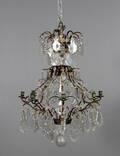 Prismekrone af messing, 1900-tallet 