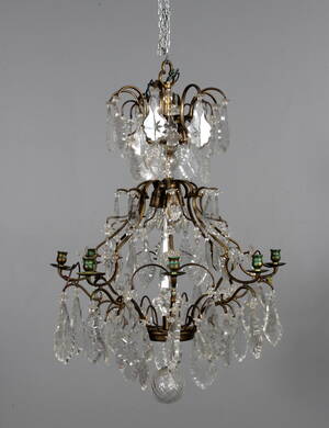 Prismekrone af messing, 1900-tallet 
