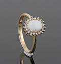 Opal  diamond ring
