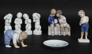 Kgl.P BG Porcelænsfigurer, De fire Piner mfl 8