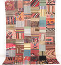 Persisk Patchwork kelim, 300x218 cm.