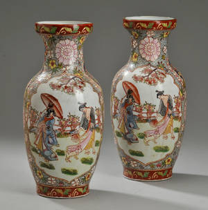 Par kinesiske vaser af porcelæn 2