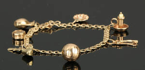 Armbånd, bismark af guld 14 kt.