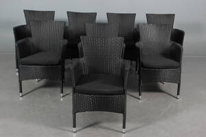 Havestolearmstole i polyrattan 8