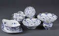 Musselmalet Helblonde servicedele, porcelæn. Kgl.P. 19