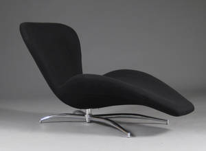 Hvilestol, model HE008C sort