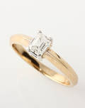 Solitaire diamantring af 18 kt. guld og hvidguld på 0.59 ct