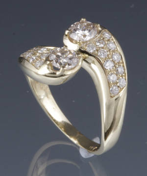 Diamantring, ca. 1.12 ct