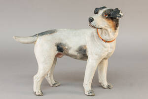 Terracotta hundefigur 1880-1900