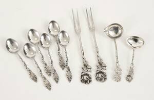 Silver 10 delar, bl.a. Gewe